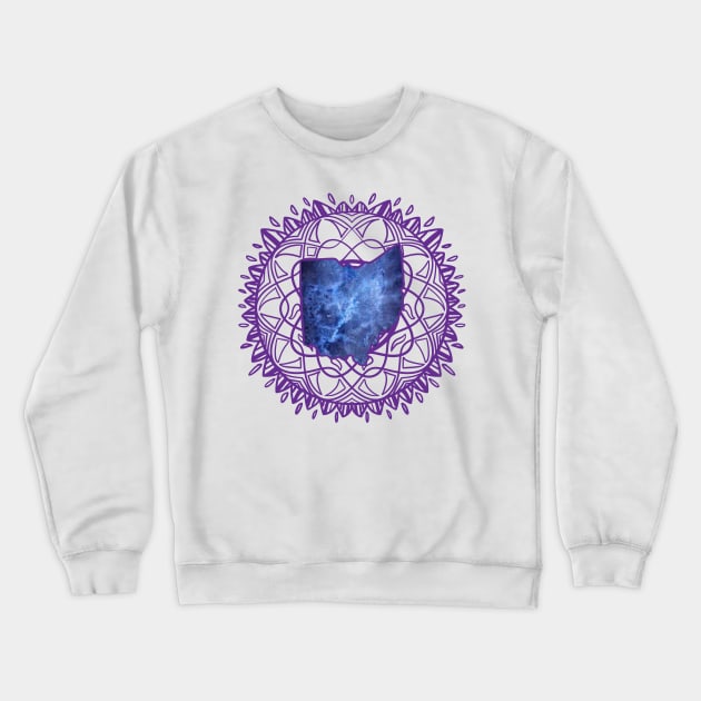 Ohio Mandala Crewneck Sweatshirt by Manfish Inc.